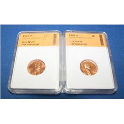 2 Pennies (1968P & 1969P)