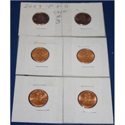 (6) 2009 Pennies