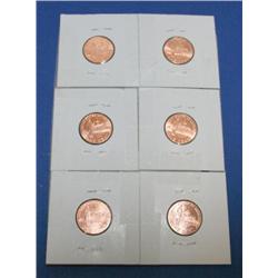 Lot of 6 - 2009 Pennies
