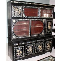 Vintage Asian China Cabinet