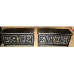 Lot of 2 Vintage Asian Cabinets
