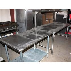 Stainless steel prep table