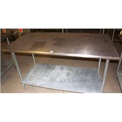 Stainless prep table w/ can opener