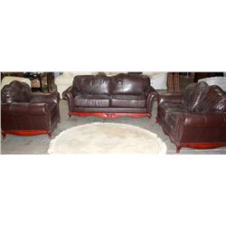 Leather Sofa, Love Seat, & Chair