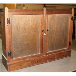 Wood Pipe Holder Cabinet