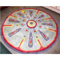 Round Multi Colored Carpet