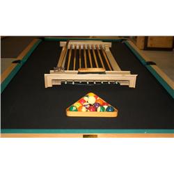 Vintage Adler Pool Table w/ Balls, Sticks, Rack