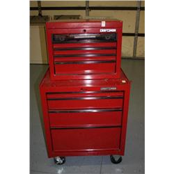 Craftsman 2 Pcs Red Toolbox On Wheels