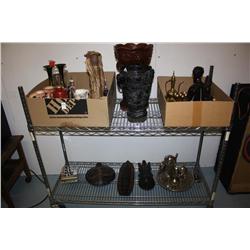 Rack Lot Of Collectibles, Vases, Figurines