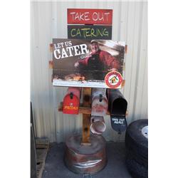 Mail Box & Advertising Stand