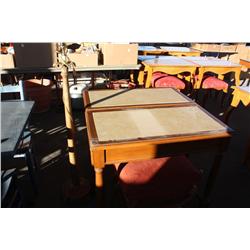 2 Marble Top Tables & 2 Padded Seats W/Floor Lamp