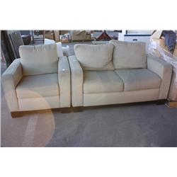 Matching Tan Love Seat & Chair