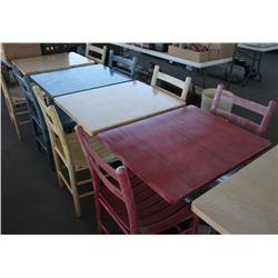 Lot of 4 Tables & 8 Chairs