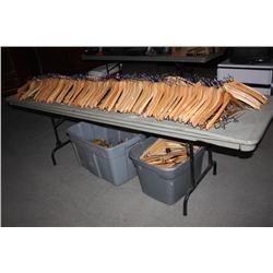 Table Lot Of Just Wood Hangers