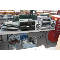 Table Lot of Personal Electronics