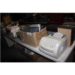 Table Lot Of Books & Electronics