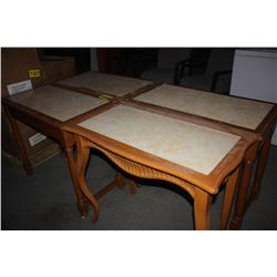 Lot Of 4 Marble Top Tables
