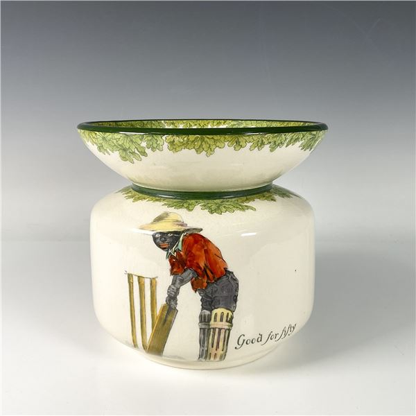 Royal Doulton Porcelain Spittoon , All Black Team Cricketer