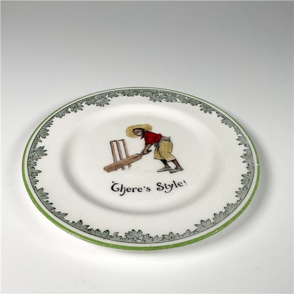 Royal Doulton Porcelain Rare Black Cricketers Plate
