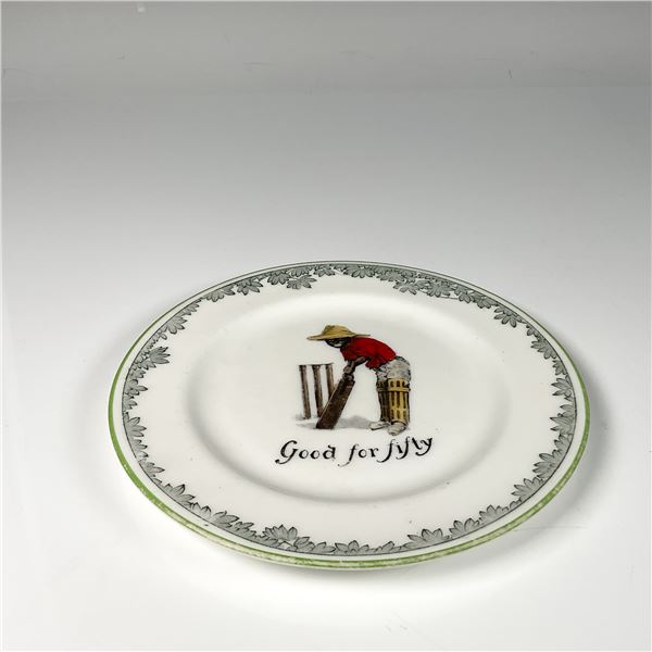 Royal Doulton Porcelain Rare Black Cricketers Plate