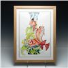 Image 1 : Moorcroft Framed Watercolor Painting by Kerry Goodwin, Red Snapper