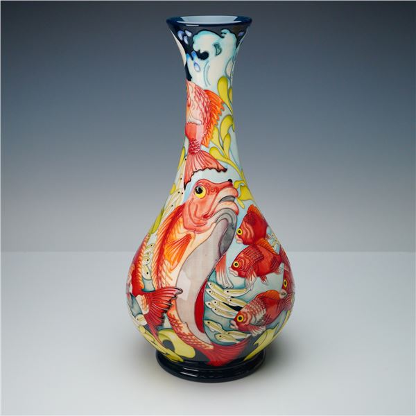 Very Rare Moorcroft Pottery Trial Vase, Red Snapper