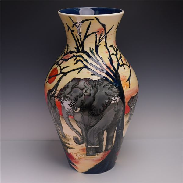 Moorcroft Pottery Timbavati Prestige Vase by Kerry Goodwin, Signed