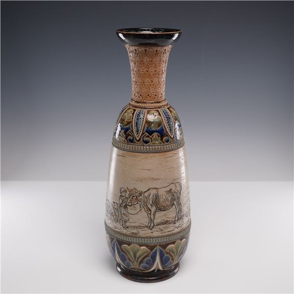 Doulton Lambeth by Hannah Barlow Stoneware Vase