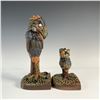 Image 4 : 2pc Andrew Hull Stoneware Grotesque Bird Bookends, Signed
