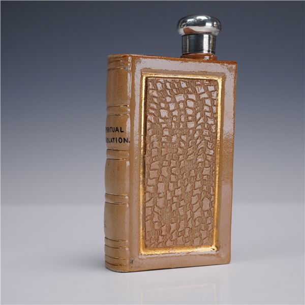 Doulton Lambeth Stoneware & Sterling Silver Flask, A Spiritual Consolation