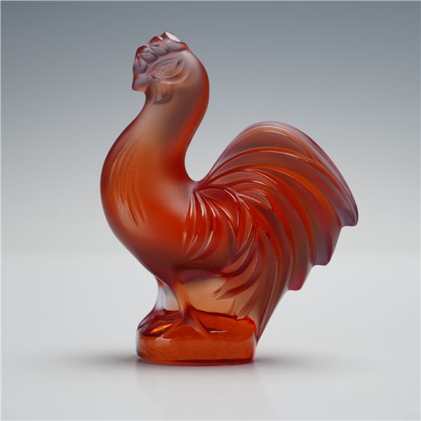 Lalique Crystal Figurine, Red Rooster