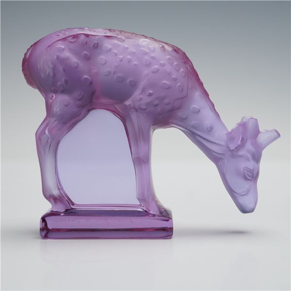 Lalique Crystal Figurine, Violet Deer