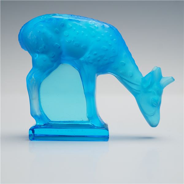 Lalique Crystal Figurine, Blue Deer