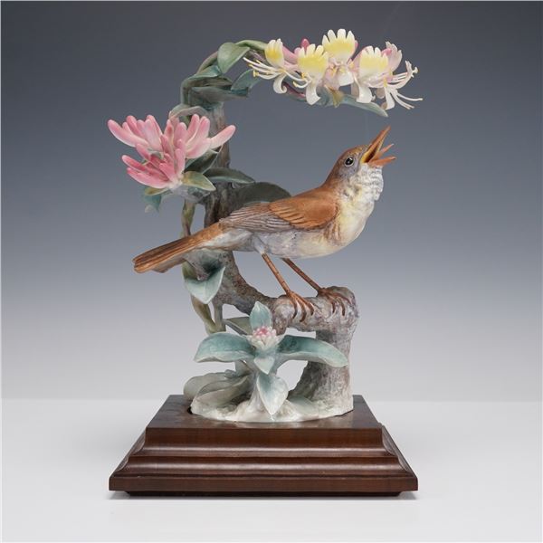 2pc Royal Worcester Van Ruyckevelt Figurine, Nightingale and Honeysuckle