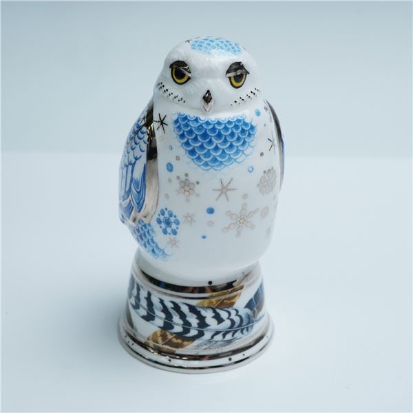 Royal Worcester Porcelain Candle Snuffer, Snowy Owl
