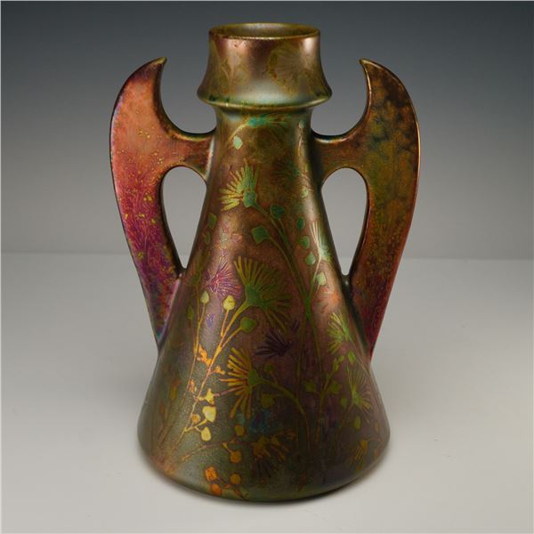 Clement Massier Iridescent Design Vase