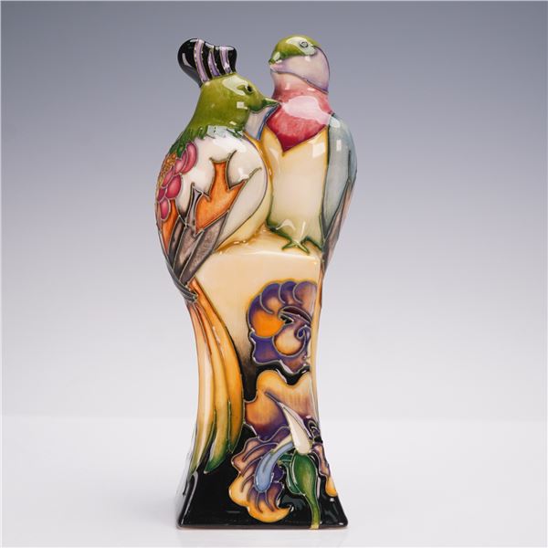 Moorcroft Pottery by Emma Bossons Bird Figurine, Fleur de Luce