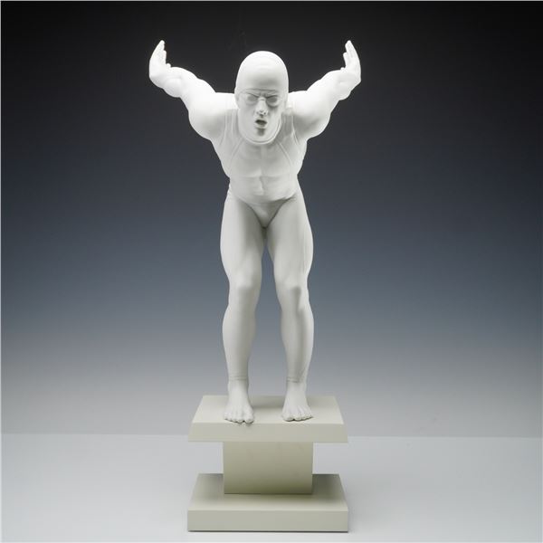 Lladro Porcelain Sculpture, Swimmer 1008398