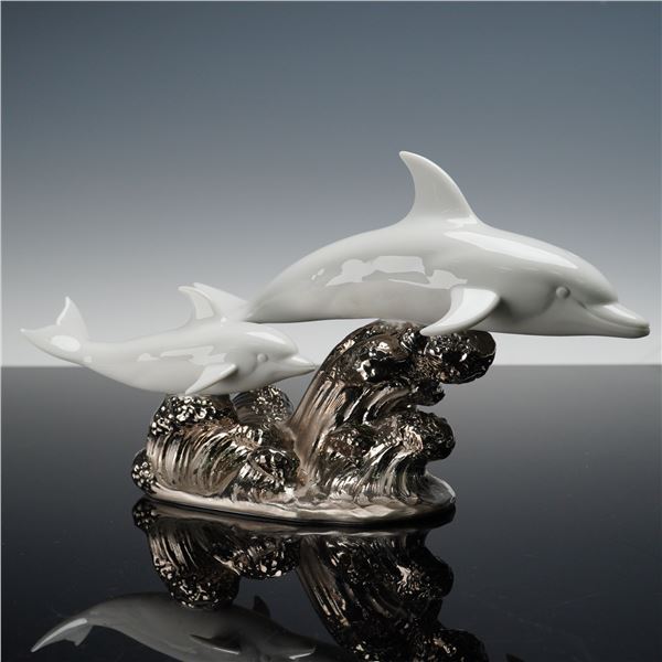 Lladro Porcelain Figurine, A Swimming Lesson 1007111