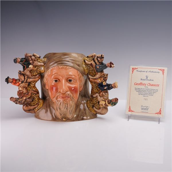 Royal Doulton Large Two Handled Character Jug, Geoffrey Chaucer D7029