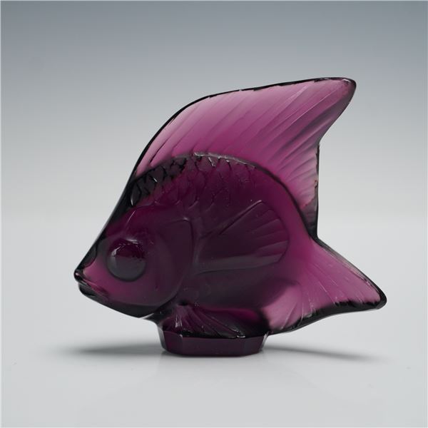 Lalique Crystal Dark Violet Fish