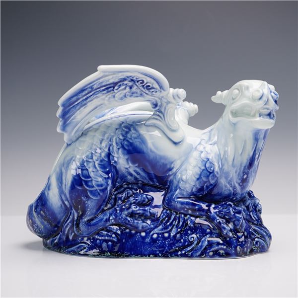 Royal Doulton Colorway Flambe Veined Figurine, Dragon 2085
