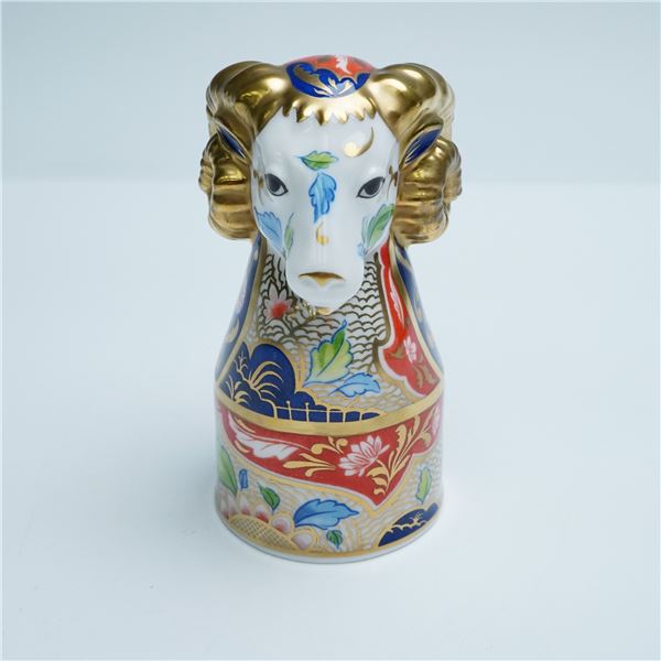 Royal Worcester Porcelain Candle Snuffer, Ram