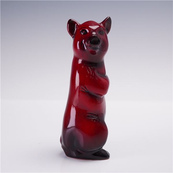 Extremely Rare Royal Doulton Flambe Standing Pig Figurine