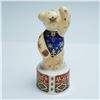 Image 2 : Royal Worcester Porcelain Candle Snuffer, Prince Regent Teddy Bear