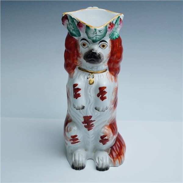 Staffordshire Begging Spaniel Figural Pitcher