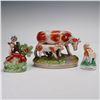 3pc Antique Staffordshire Pottery Figurines
