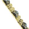 Image 1 : Vintage 18k Yellow Gold Turquoise & Black Enamel Work 1.9mm Wide 3 Row Bracelet