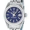 Rolex Ladies Quickset Stainless Steel Blue Index 26MM Date Wristwatch