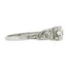 Image 3 : Art Deco 18k White Gold .40 ctw Old Cut Diamond Solitaire Engagement Promise Rin